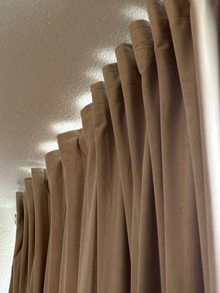 Cortinas opacas beige Annalise 300x28