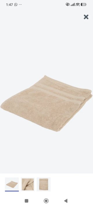 Toalla de tela beige