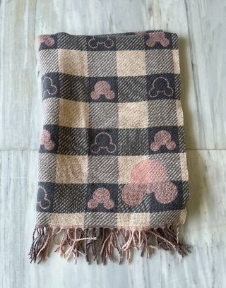 Bufanda pañuelo cuadros estampado Mickey