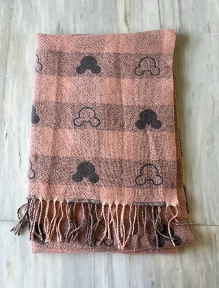 Bufanda pañuelo cuadros estampado Mickey