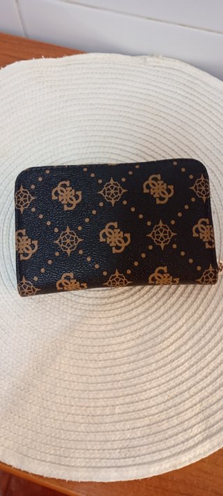 Monedero Cartera Guess Marrón y Dorado