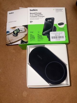 Cargador Belkin BoostCharge 2-en-1 Qi2
