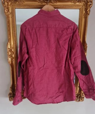 Massimo Dutti Burdeos Coderas Ante T.L Sin uso