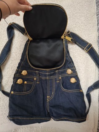 Zaino Moschino salopette denim