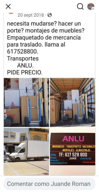 Mudanza, transportes,