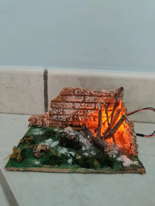 Fuoco per presepe con LED