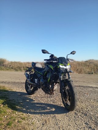 Kawasaki Z650 Negra/Verde