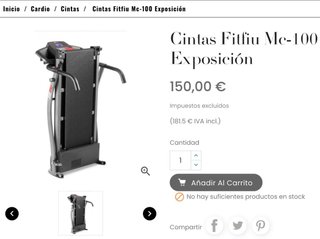 Cinta de andar y correr FitFiu Fitness MC-100
