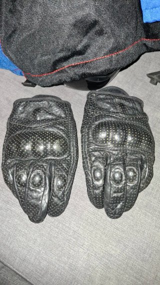 Guantes de moto de cuero