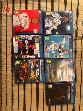 Consola PS4 Pro Blanca + Mando + Videojuegos