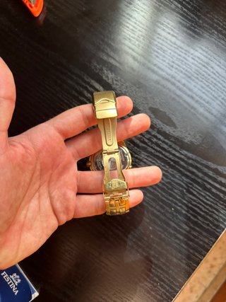 Reloj Festina Dorado y Azul Cronógrafo