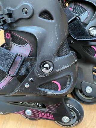Patines en línea Oxelo negros y rosas