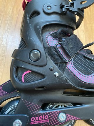 Patines en línea Oxelo negros y rosas