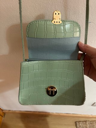 Bolso verde mini efecto piel cocodrilo