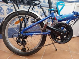 Bicicleta Plegable Urbana Azul