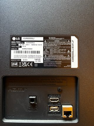 TV LG 43”-4k-Smart TV
