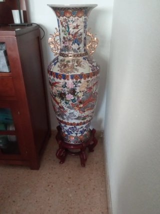 Jarrón de Porcelana Chino Multicolor