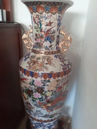 Jarrón de Porcelana Chino Multicolor