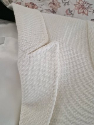 Americana Uterqüe texturizada blanco roto