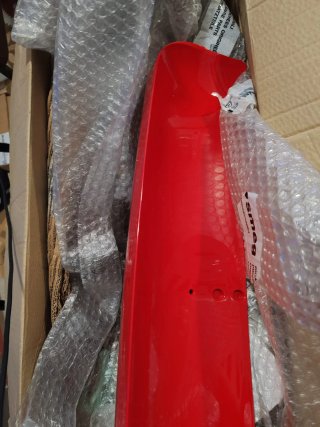 Faldón puerta lavavajillas Smeg rojo