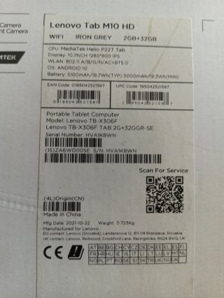 Lenovo Tab M10 HD