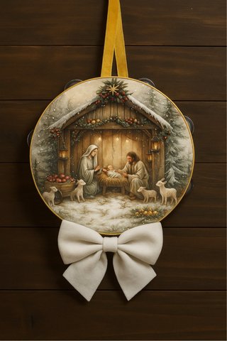 Tamburello Decorativo Sacra Famiglia