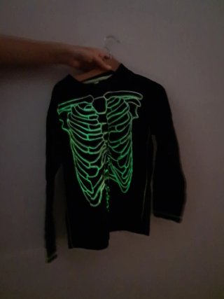 Camiseta esqueleto niño manga larga