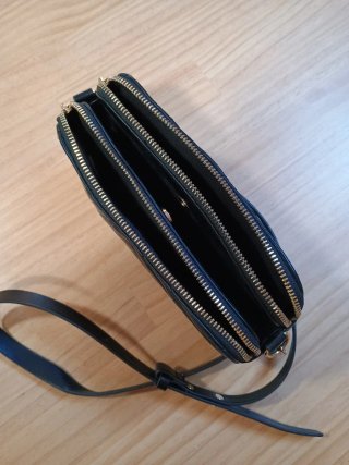 Bolso bandolera Parfois negro cuero