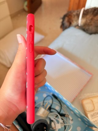 Funda iphone 11 roja con telaraña y araña