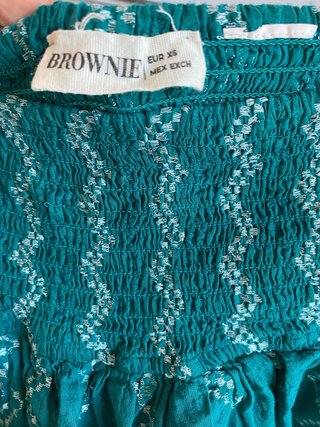 Falda Brownie verde agua XS