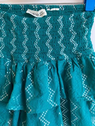 Falda Brownie verde agua XS