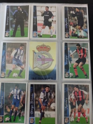Colección Cartas Fútbol Liga 2003 Paks 3 equipos.