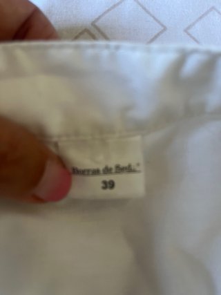 Camisa fallero blanca t.39 que seria 12/14 años