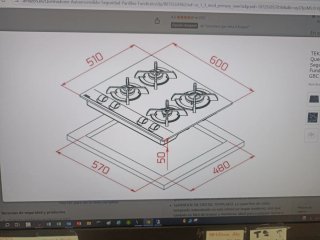 Placa de gas Teka 60cm 4 quemadores