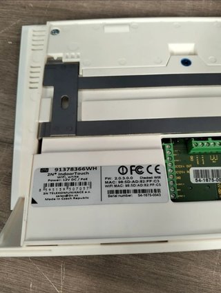 Panel táctil 2N WiFi 7" blanco