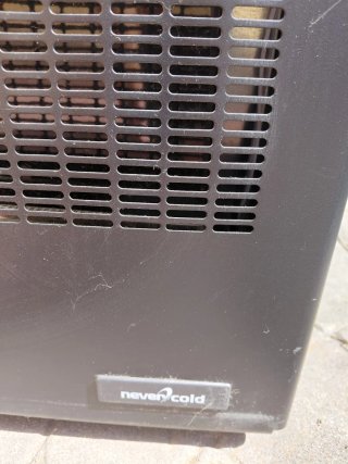 Estufa de gas negra