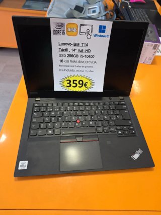 Lenovo T14 Táctil i5 16GB RAM 256GB SSD