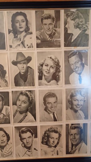 Cuadro Postales Actores Años 50