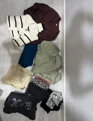 Conjunto Ropa Mujer: Jersey, Gabardina, Falda