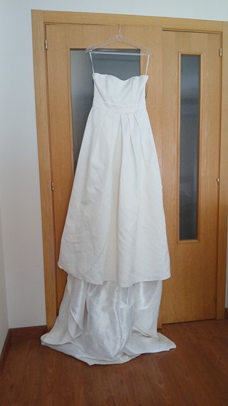 Vestido de Novia Escote Corazón y Cola