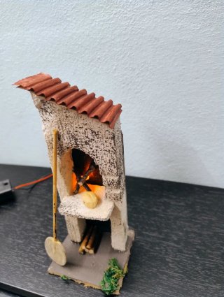 Forno per presepe artigianale con luce