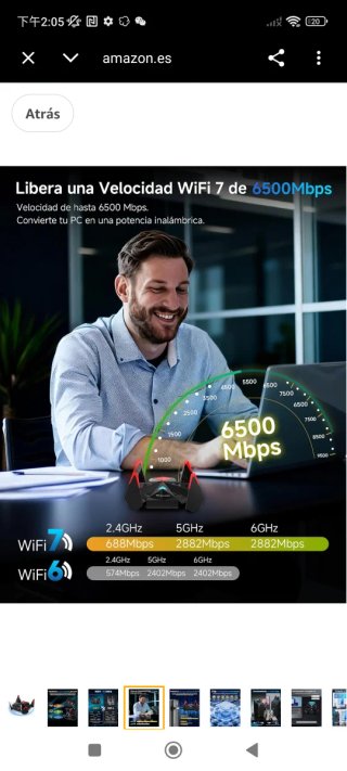 Adaptador WiFi 7 USB NEWFAST BE6500