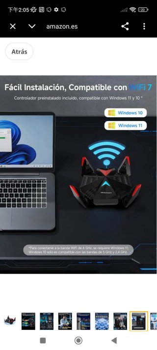Adaptador WiFi 7 USB NEWFAST BE6500