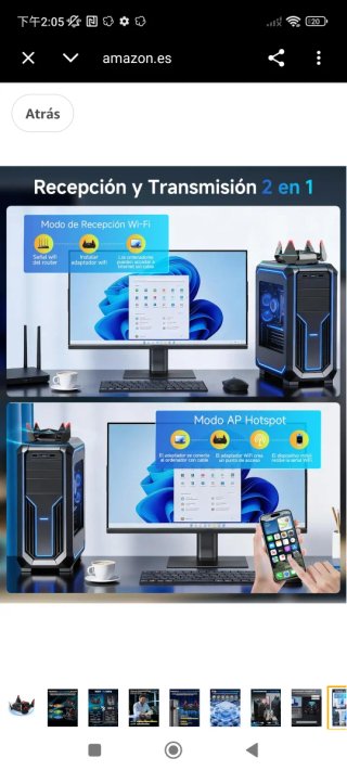 Adaptador WiFi 7 USB NEWFAST BE6500
