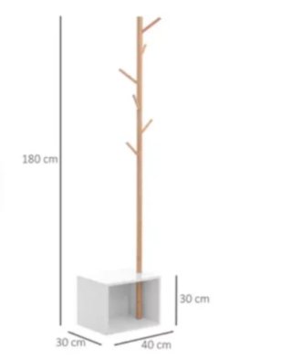 Perchero árbol con acabado bambú