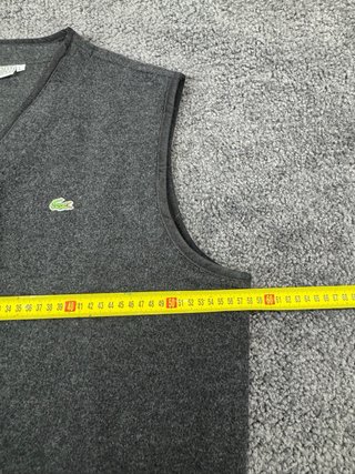 Chaleco Lacoste Sport Vintage Gris Lana Talla L