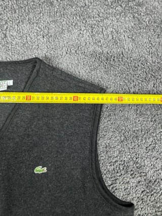 Chaleco Lacoste Sport Vintage Gris Lana Talla L