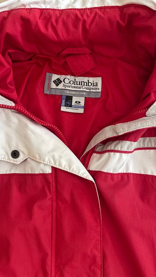 Chaqueta Columbia Vintage Impermeable Burdeos