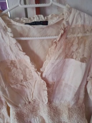Blusa Bershka Boho Beige