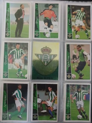 Cartas Fútbol Liga 2003  Paks de 3 equipos
